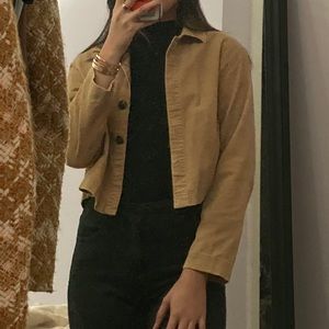 Brown Cropped Light Jacket